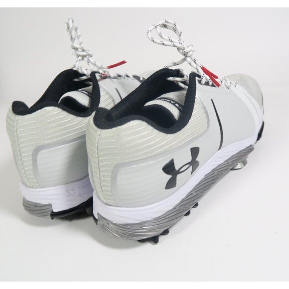 Under Armour Tempo Sport Golf Shoes White/Silver/Black Spieth Size 7 1288576-101 - Picture 6 of 9